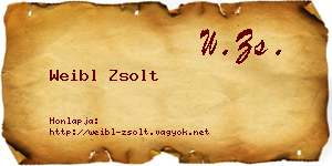 Weibl Zsolt névjegykártya